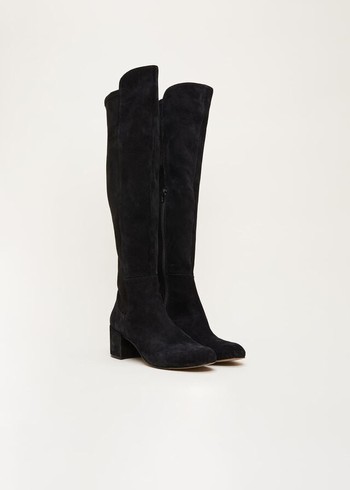 Phase Eight Milly Knee High Boots Black USA | 0614738-QL